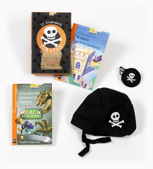 SUPERPACK PIRATAS -BARCO DE VAPOR 2 LIBROS + PAÑUELO + PARCHE