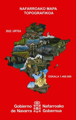 MAPA TOPOGRAFICO DE NAVARRA 1:200.000