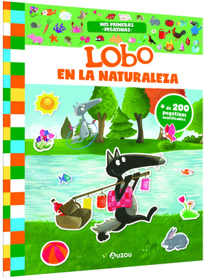 MIS PRIMERAS PEGATINAS - LOBO - EN LA NATURALEZA.