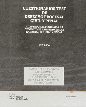 CUESTIONARIOS TEST DE DERECHO PROCESAL CIVIL Y PENAL