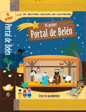 MI PRIMER PORTAL DE BELÉN (LIBRO + FIGURAS DE MADERA + PIEZAS DE CARTÓN + CARTA A LOS REYES MAGOS)