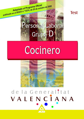 COCINERO DE LA GENERALITAT VALENCIANA.TEST