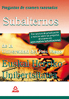 SUBALTERNOS DE LA UNIVERSIDAD DEL PAÍS VASCO-EUSKAL HERRIKO UNIBERTSITATEA. PREG