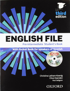 ENGLISH FILE PRE-INTERMEDIATE: STUDENT'S BOOK+WORKBOOK WITH KEY PACK 3RD EDITION