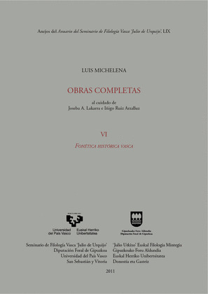 FONÉTICA HISTÓRICA VASCA