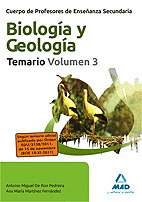BIOLOGÍA Y GEOLOGÍA. TEMARIO. VOLUMEN 3. CUERPO DE PROFESORES DE ENSEÑANZA SECUNDARIA