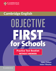 (12).FOR SCHOOLS:OBJECTIVE FIRST CERTIFICATE.(TEST
