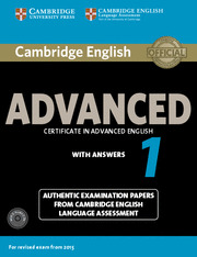 CAMBRIDGE ENGLISH: ADVANCED (CAE) 1 (2015 EXAM) STUDENT'S BOOK PACK (STUDENT'S B