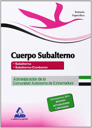 GRUPO SUBALTERNO-CONDUCTOR. TEMARIO ESPECÍFICO
