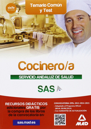 TEMARIO COMUN Y TEST COCINERO/A SAS 2014