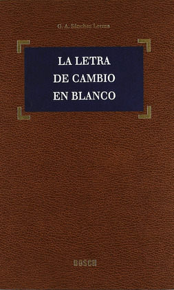 LETRA DE CAMBIO EN BLANCO