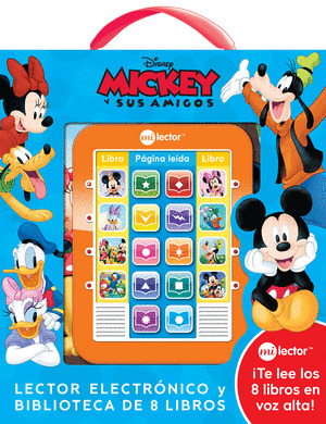 MALETÍN LECTOR MAGICO MICKEY Y SUS AMIGOS MI LECTOR: LECTOR ELECTRÓNICO Y BIBLIOTECA DE OCHO LIBROS