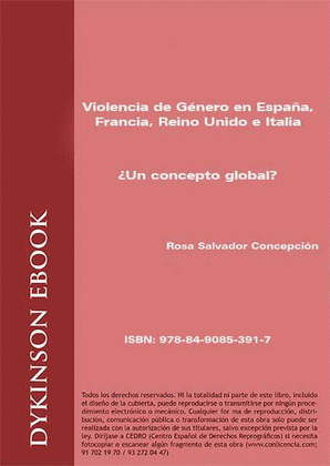 VIOLENCIA DE GÉNERO EN ESPAÑA, FRANCIA, REINO UNIDO E ITALIA. ¿UN CONCEPTO GLOBA