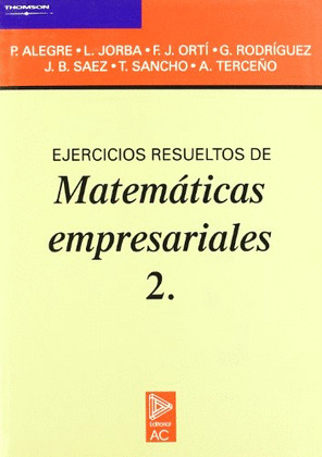 EJERCICIOS RESUELTOS DE MATEMATICAS EMPRESARIALES 2.