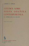 BRHE113. ESTUDIOS SOBRE POESIA ESPAÑOLA CONTEMPORANEA