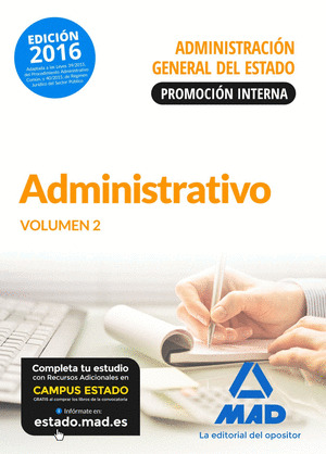 ADMINISTRATIVO DE LA ADMINISTRACION GENERAL DEL ESTADO (PROMOCION INTERNA). TEMA