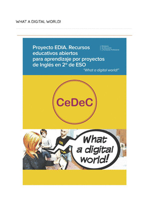 PROYECTO EDIA. RECURSOS EDUCATIVOS ABIERTOS PARA APRENDIZAJE POR PROYECTOS DE IN